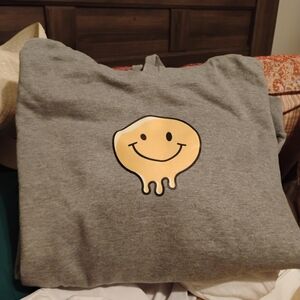 Gray Smiley Face Kids Hoodie